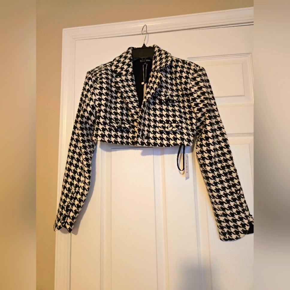 Nwt Black For Love & Lemons “Bonnie” Cropped Blazer